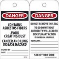 Nmc TAGS, DANGER CONTAINS ASBESTOS RPT39G